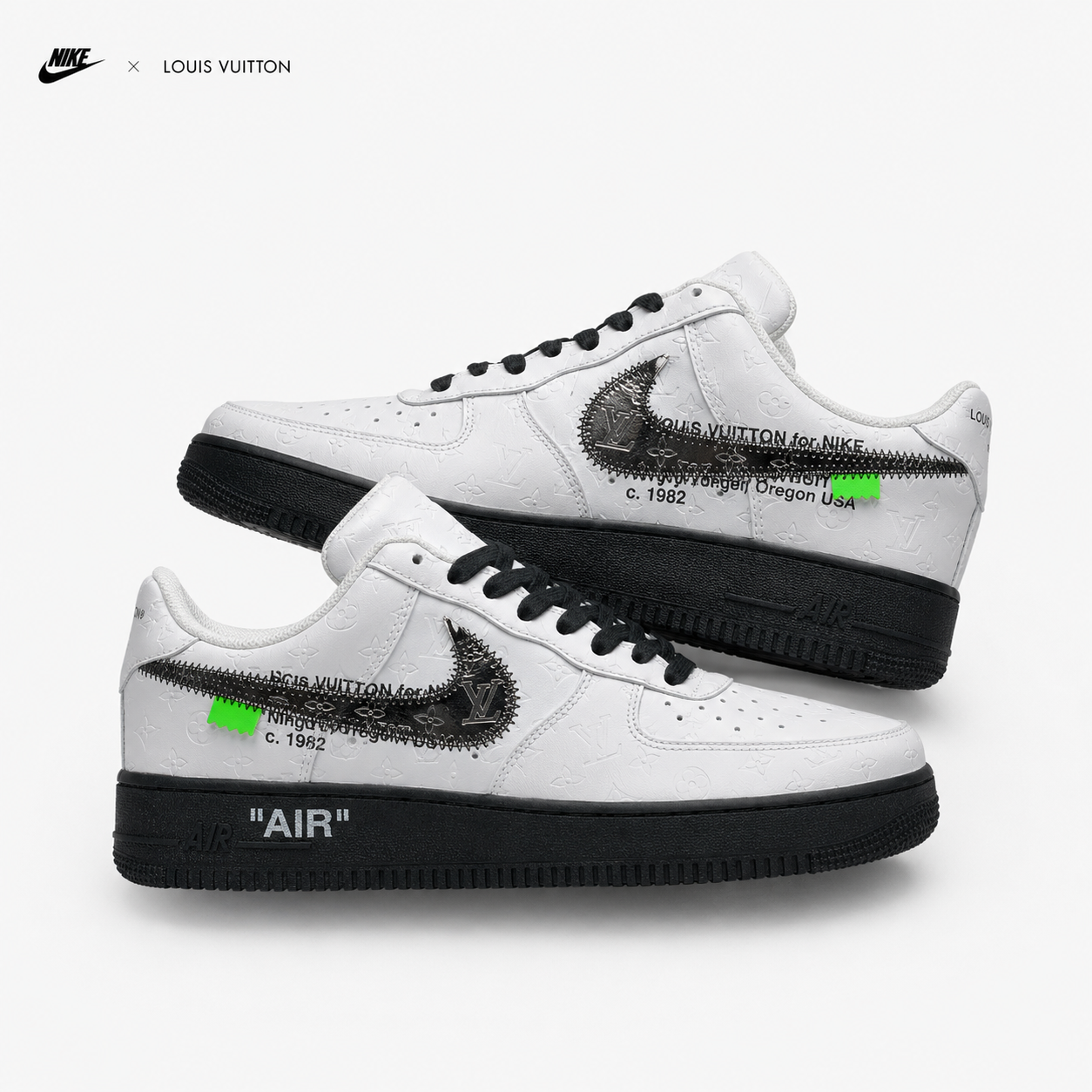 ルイ・ヴィトン × ナイキ Air Force 1 Low White/Black LV-AF1-17 ヴァージル・アブロー