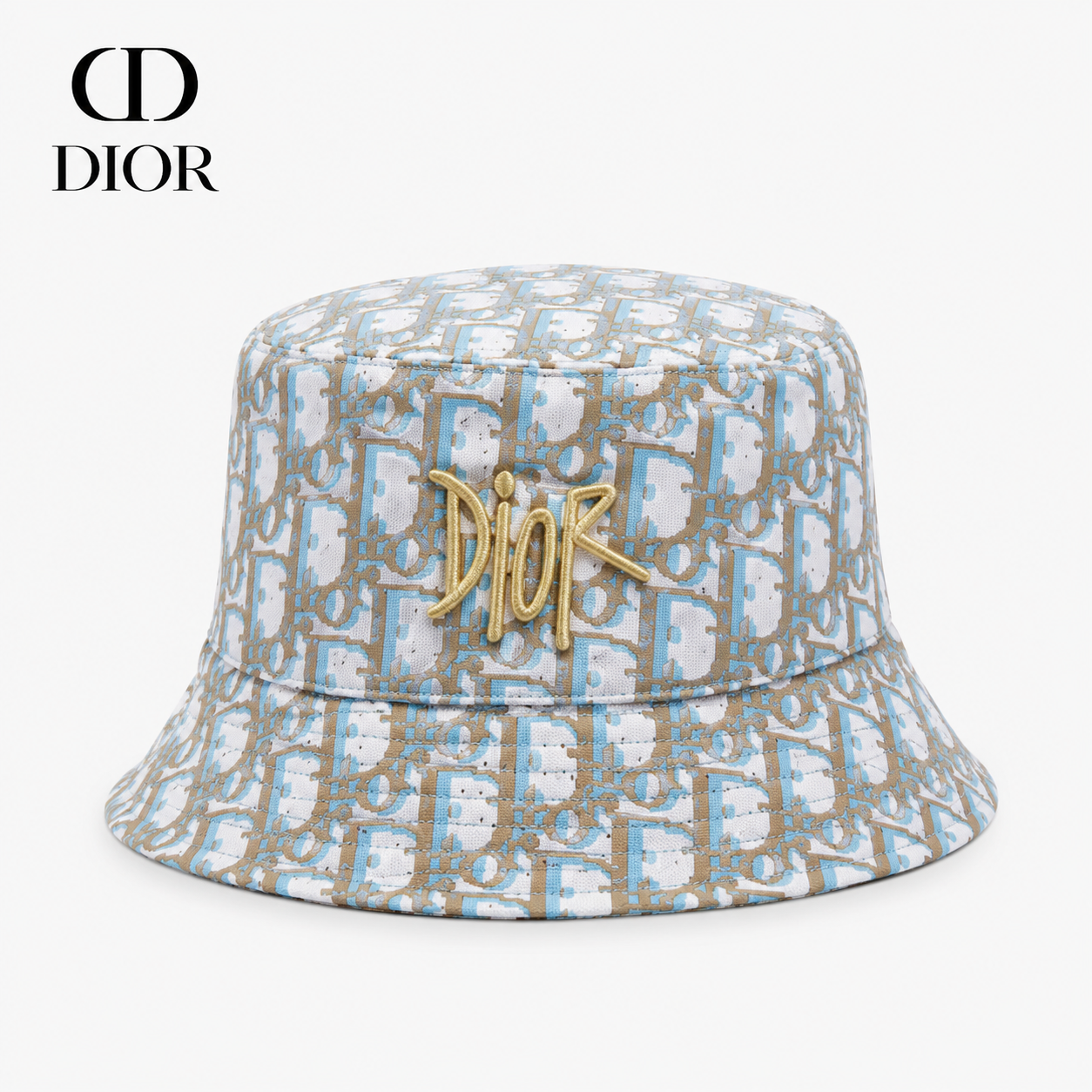 ディオール DIOR AND SHAWN バケットハット 033C906A4949 コットン ロゴ刺繍