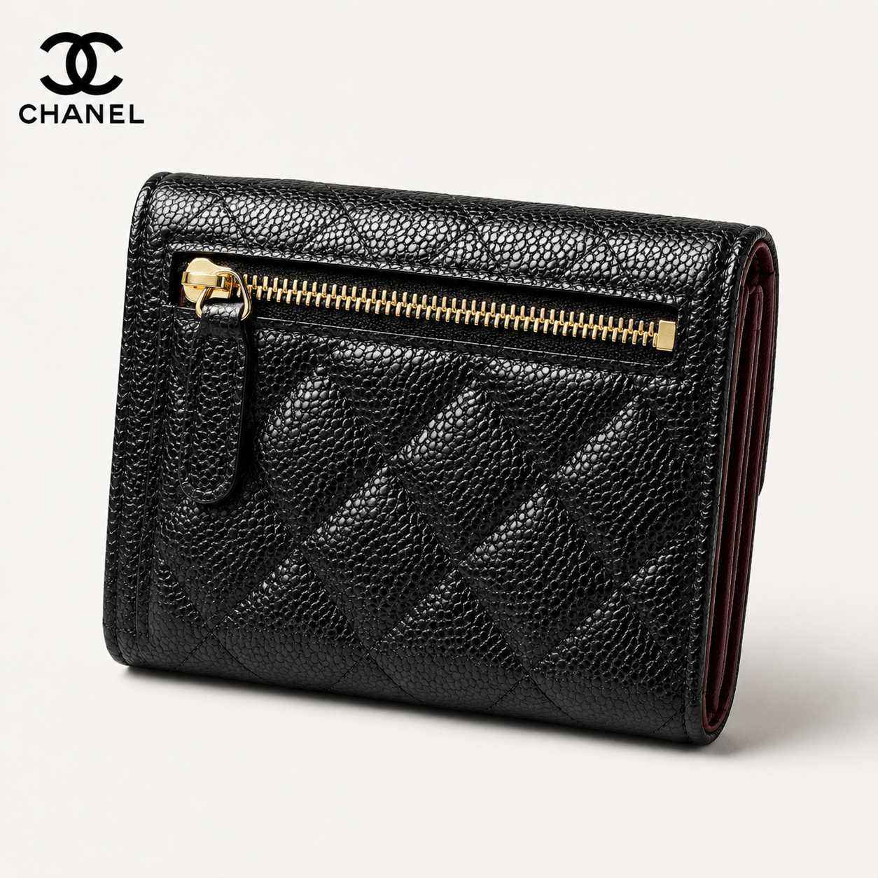 シャネル (CHANEL) マトラッセ 三つ折り スモール財布