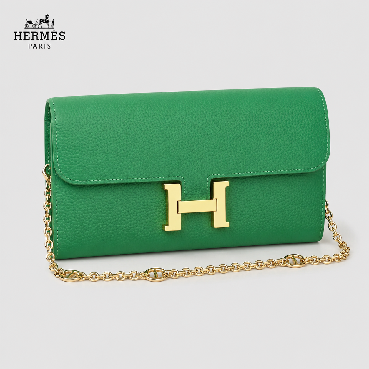 Hermès エルメス 9852 レザー クラッチウォレット 22×11cm 未使用 イタリア製 高級 本革 小物 財布