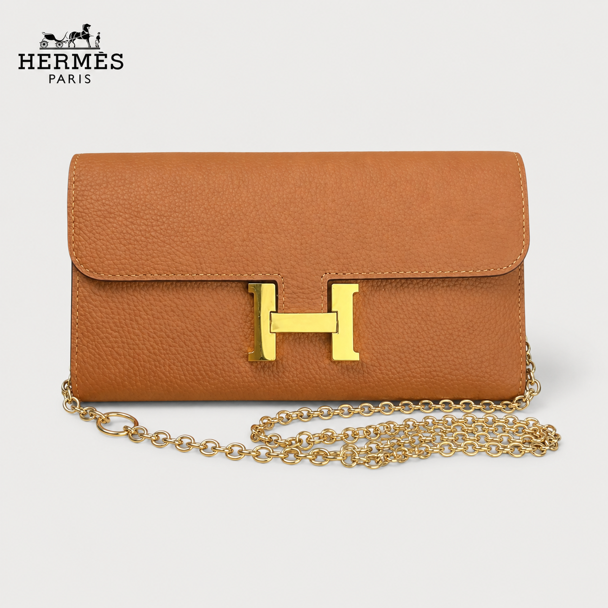 Hermès エルメス 9852 レザー クラッチウォレット 22×11cm 未使用 イタリア製 高級 本革 小物 財布