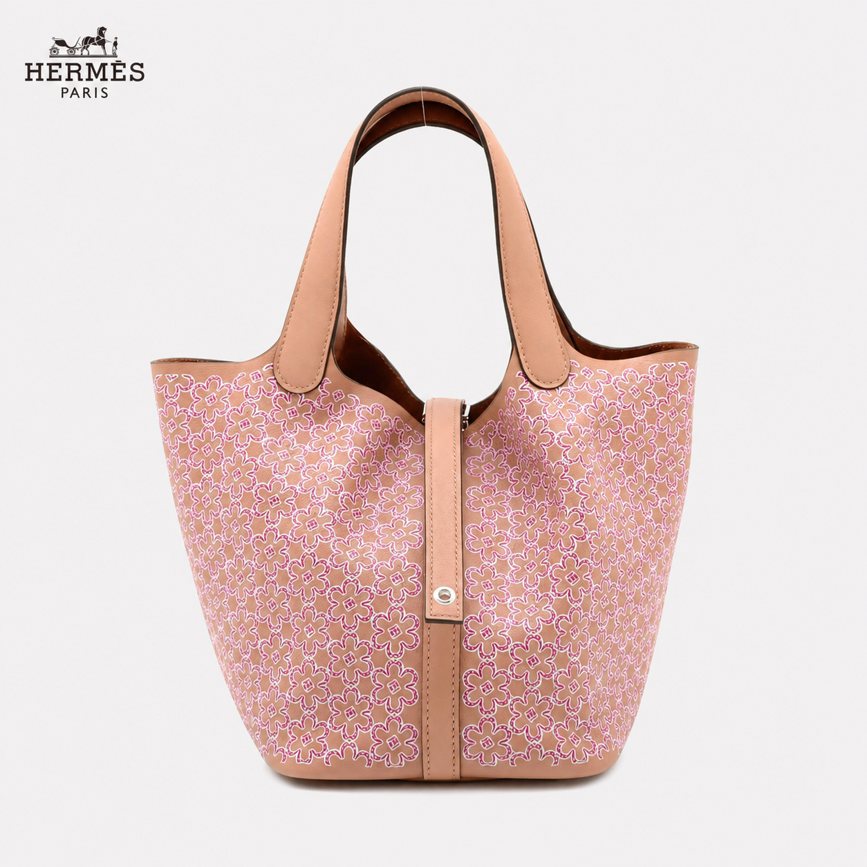 Hermès エルメス ピコタンロック18 PM レザーハンドバッグ ブラウン 18cm