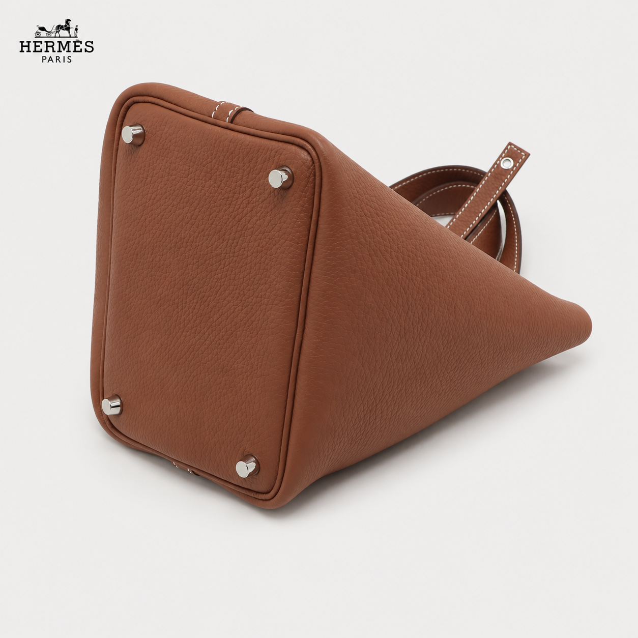 Hermès エルメス ピコタンロック18 PM レザーハンドバッグ ブラウン 18cm