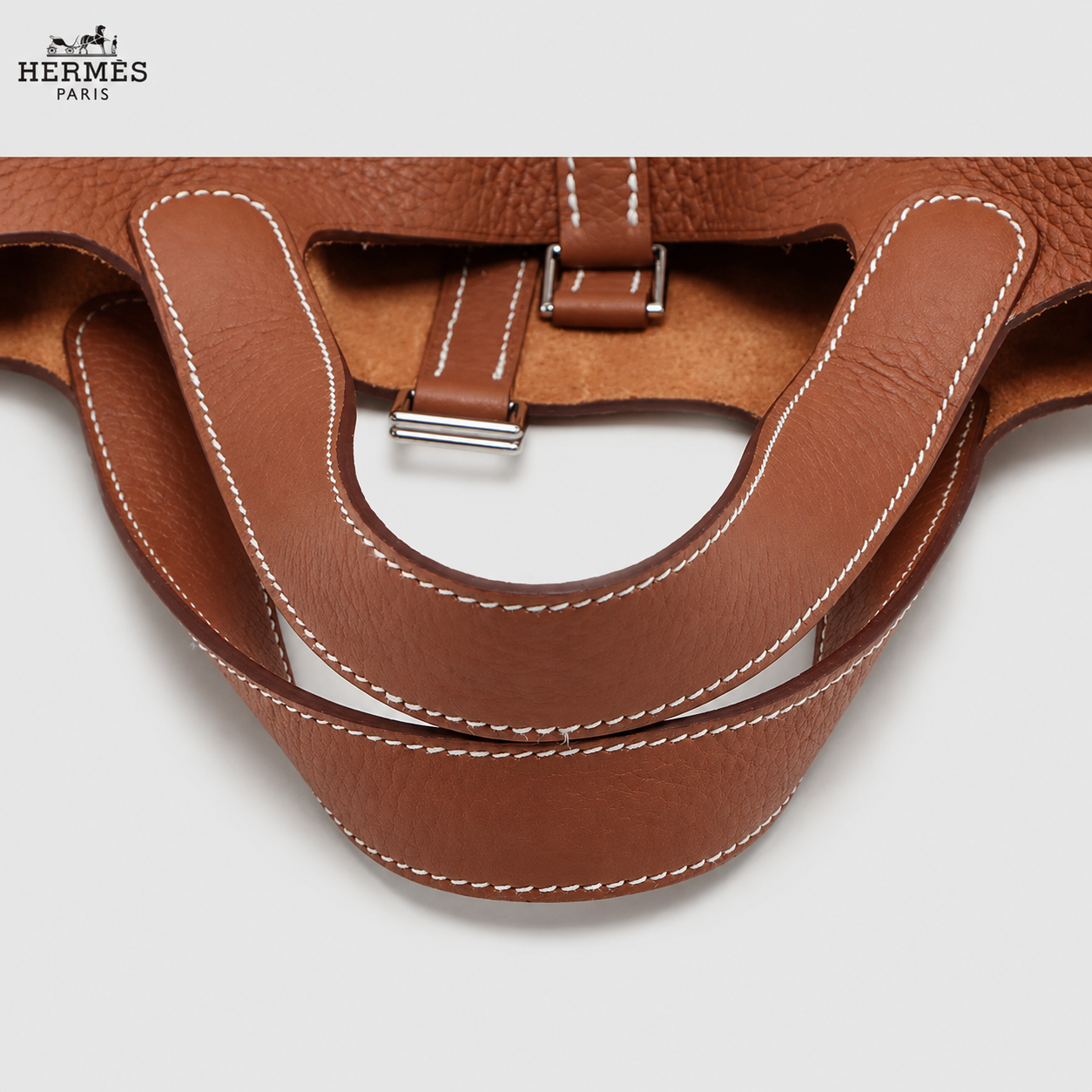 Hermès エルメス ピコタンロック18 PM レザーハンドバッグ ブラウン 18cm