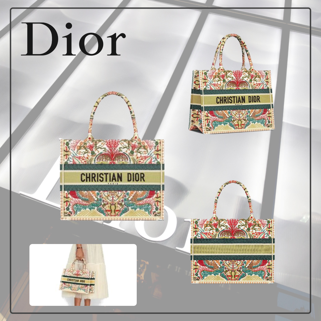 【限定】ディオール (DIOR) ブックトート スモール ハート刺繍-三越伊勢丹公式 ラグジュアリーアウトレット