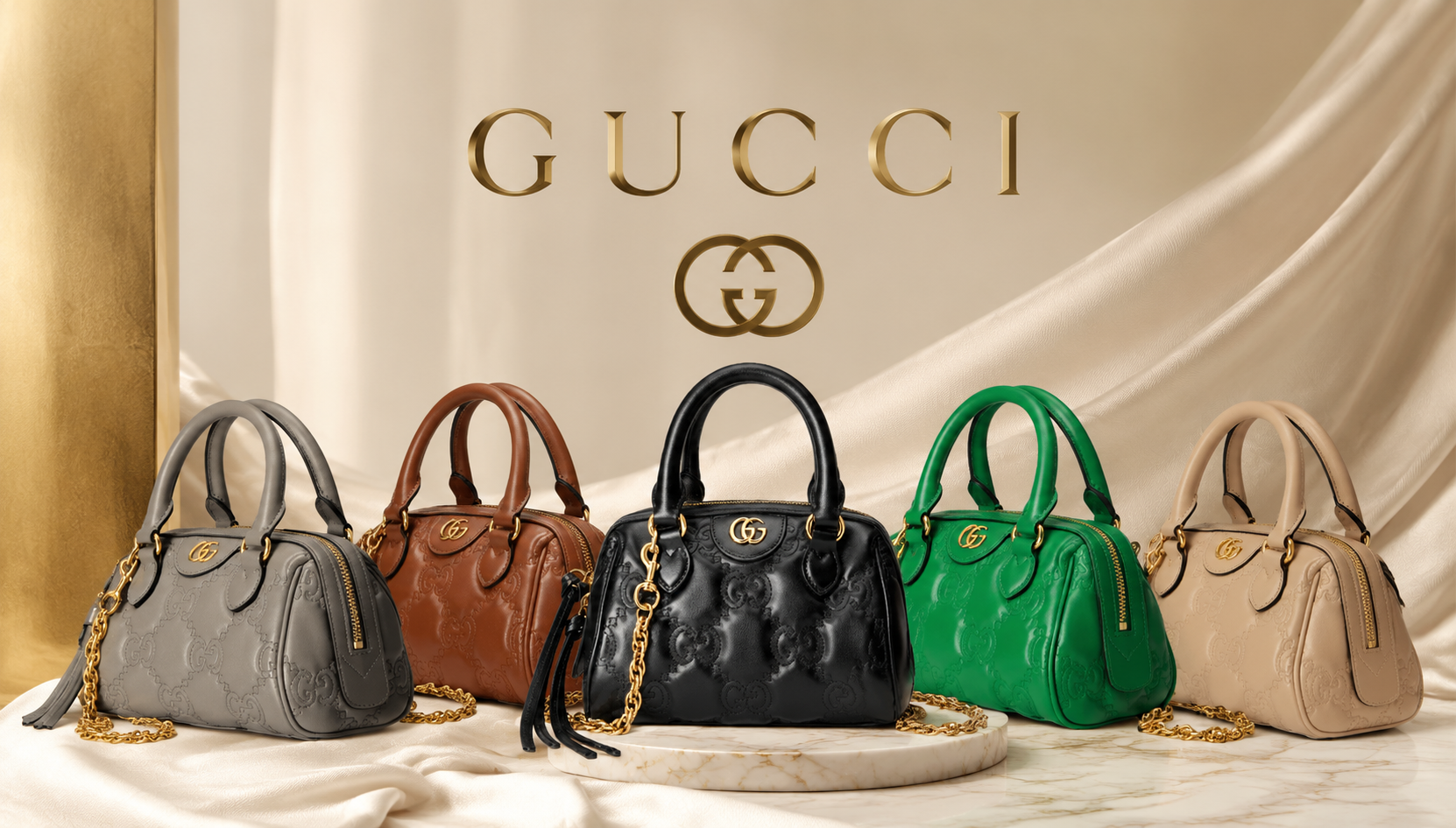 人気！すぐ届く！【GUCCI】(グッチ) キルティング レザー 3way バッグ