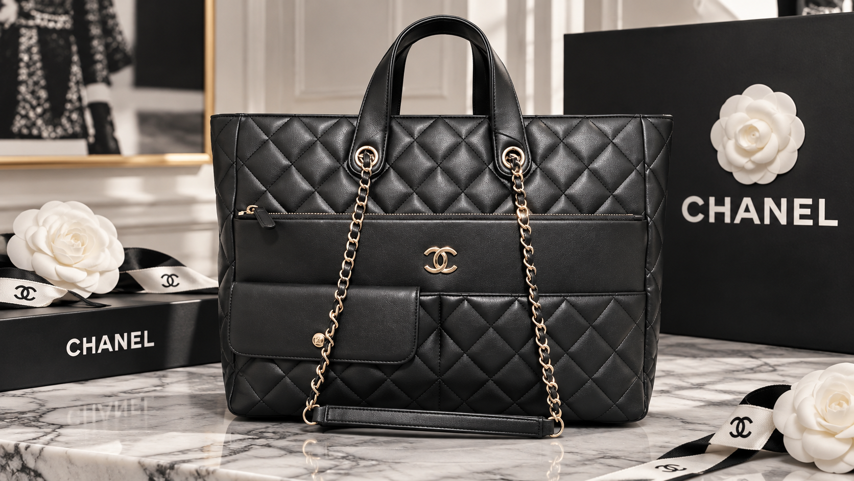 CHANEL トートバッグ ブラック　大容量 結局、黒がいちばん使える。」大人が選びたくなるCHANEL バッグの魅力