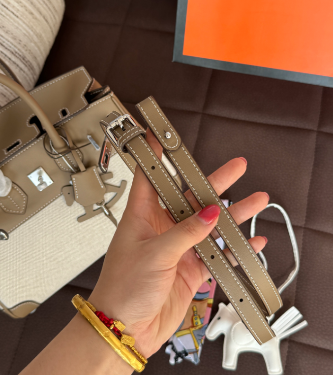 HERMÈS（エルメス）バーキン キャンバス×レザー ハンドバッグ シルバー金具