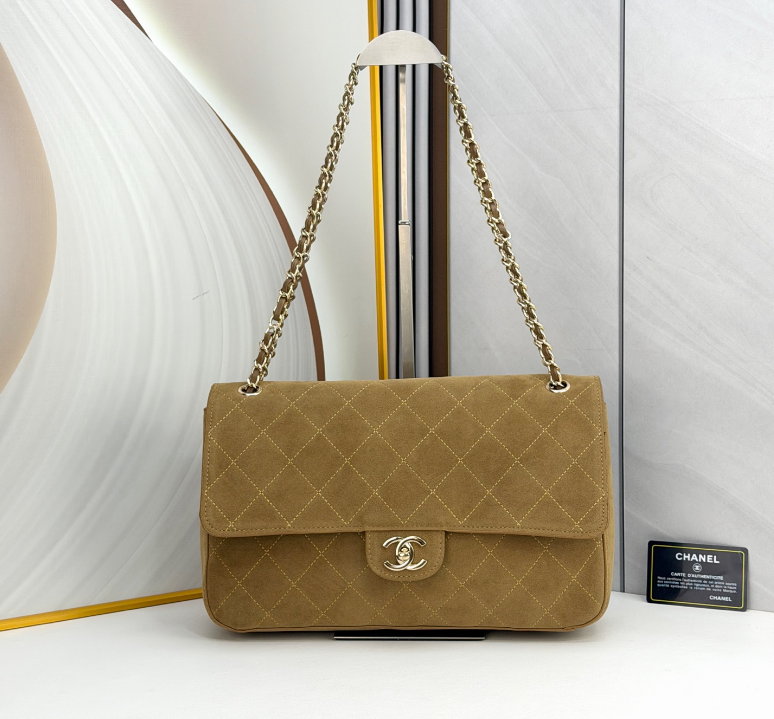 CHANEL 26A スエード フラップバッグ 谷愛凌着用モデル ライトグリーン