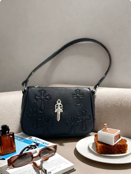 クロムハーツ風 ナゲットバッグ 腋下バッグ 2WAYショルダー