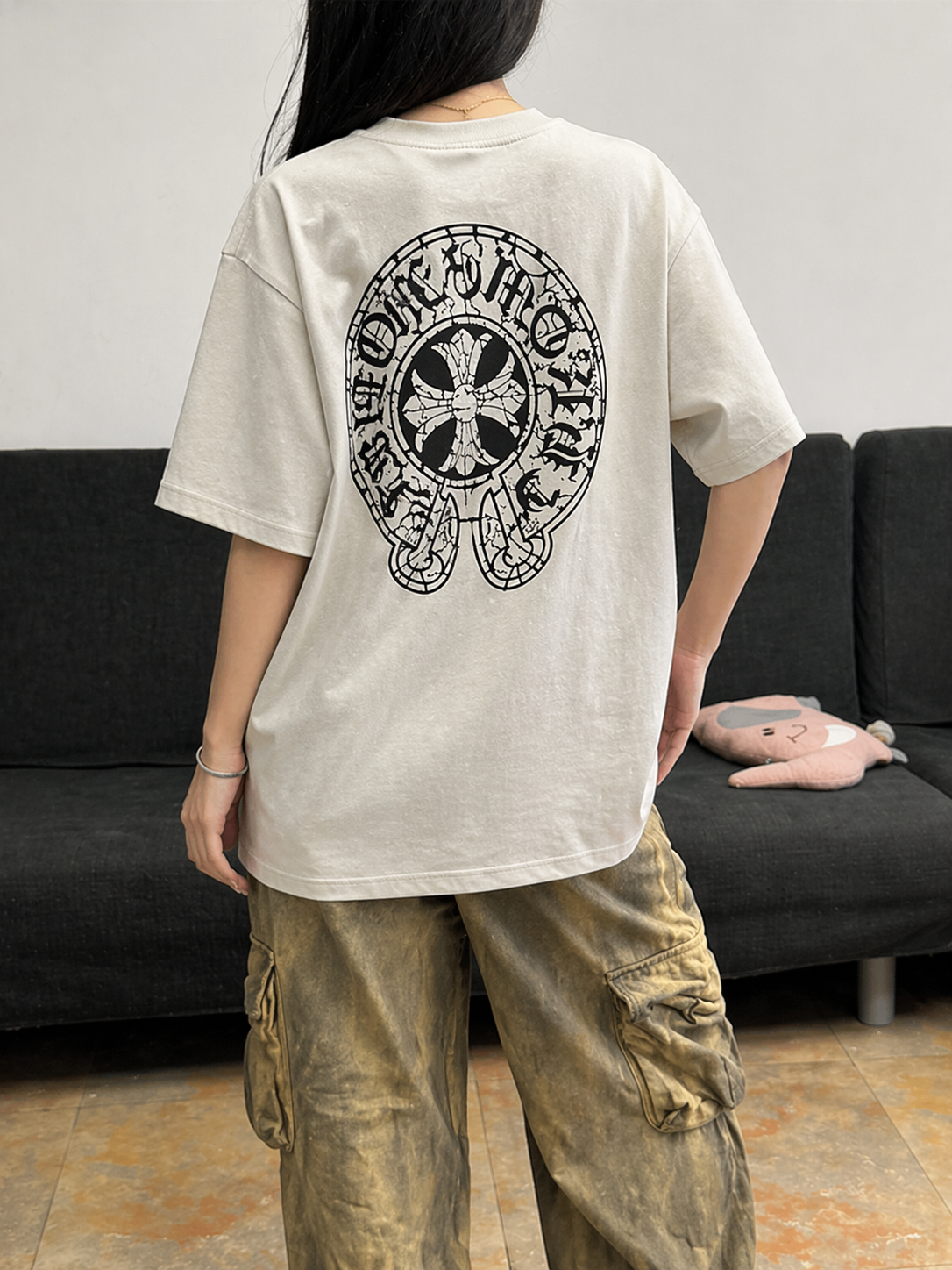 【Chrome Hearts】USA 人気 2025 新作 クラッククロスTシャツ ユニセックス 高品質 半袖