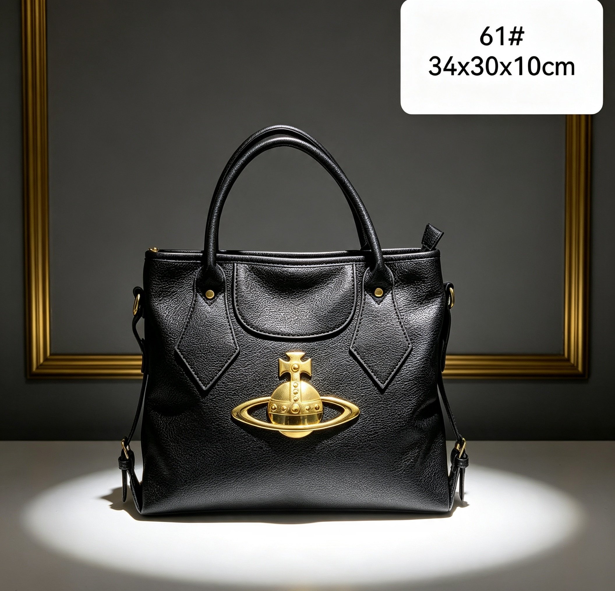 Vivienne Westwood オーブ メタル トートバッグ ブラック