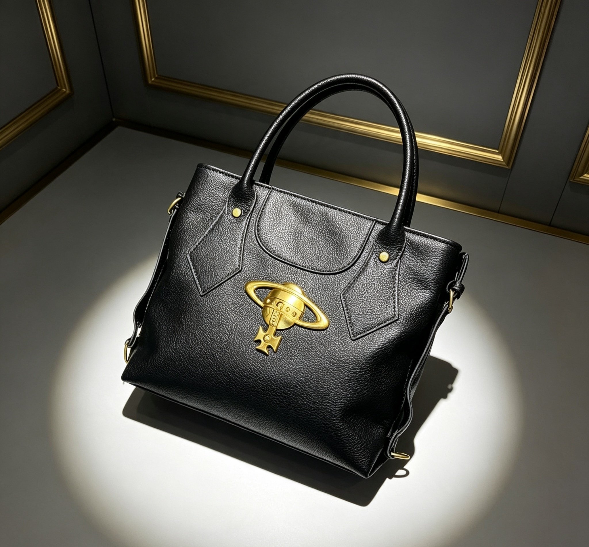 Vivienne Westwood オーブ メタル トートバッグ ブラック
