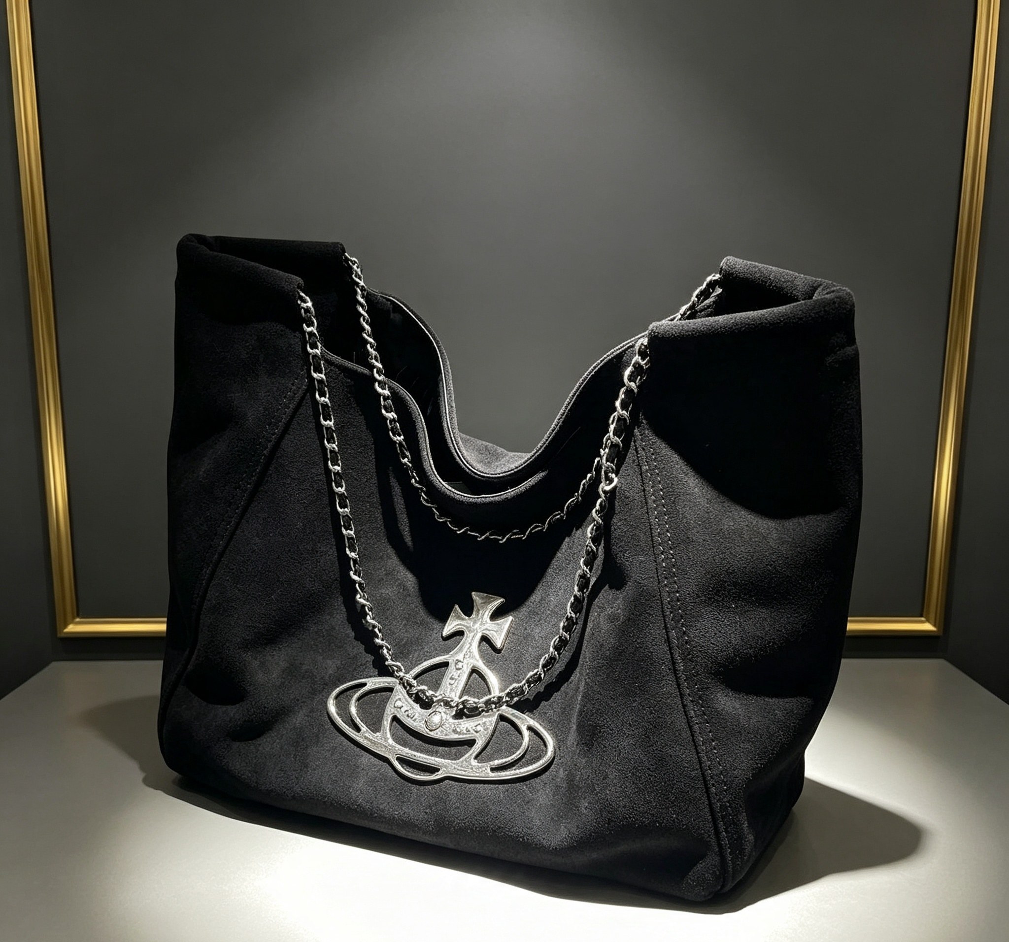 Vivienne Westwood オーブ スエード チェーントートバッグ