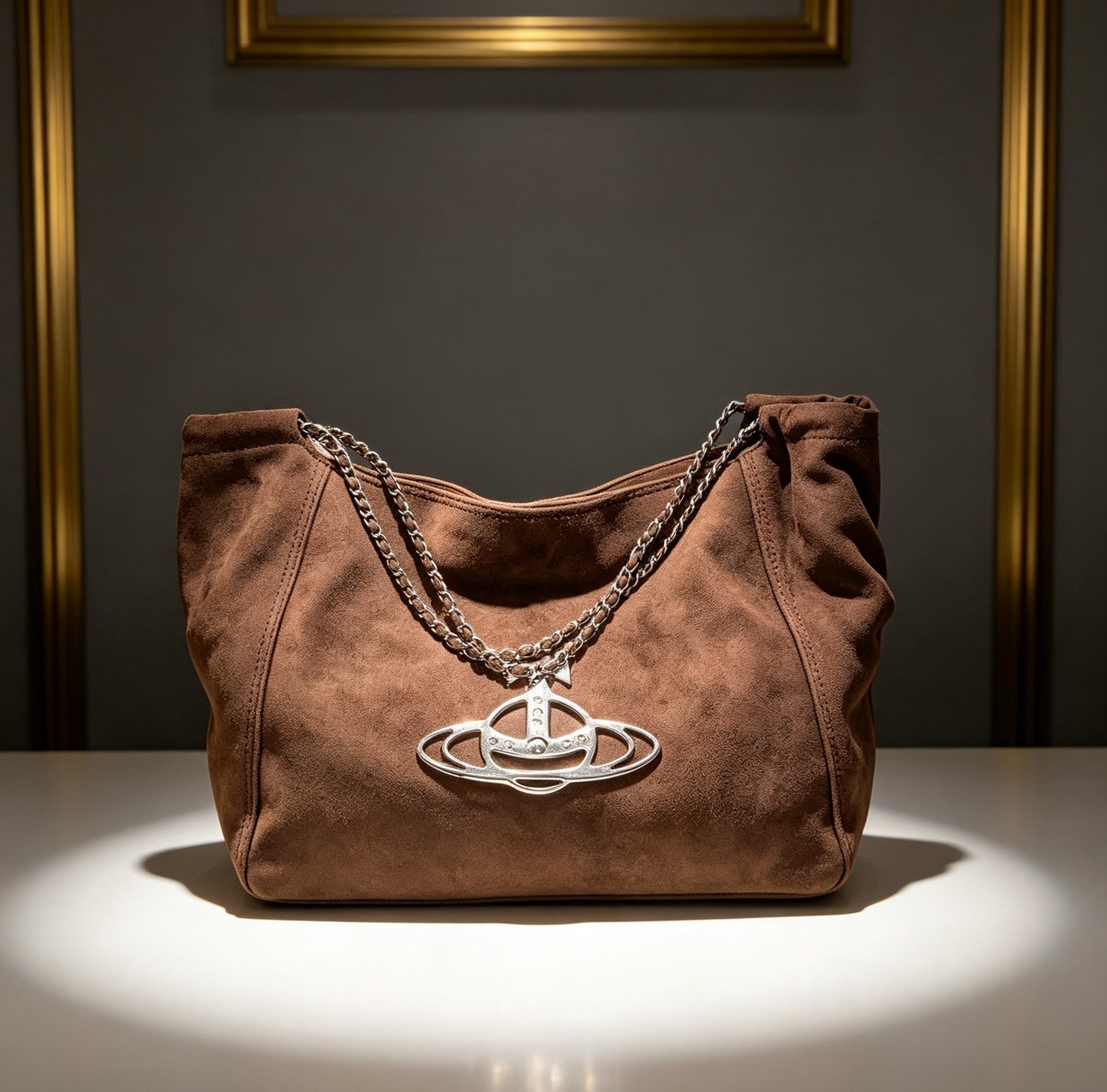Vivienne Westwood オーブ スエード チェーントートバッグ