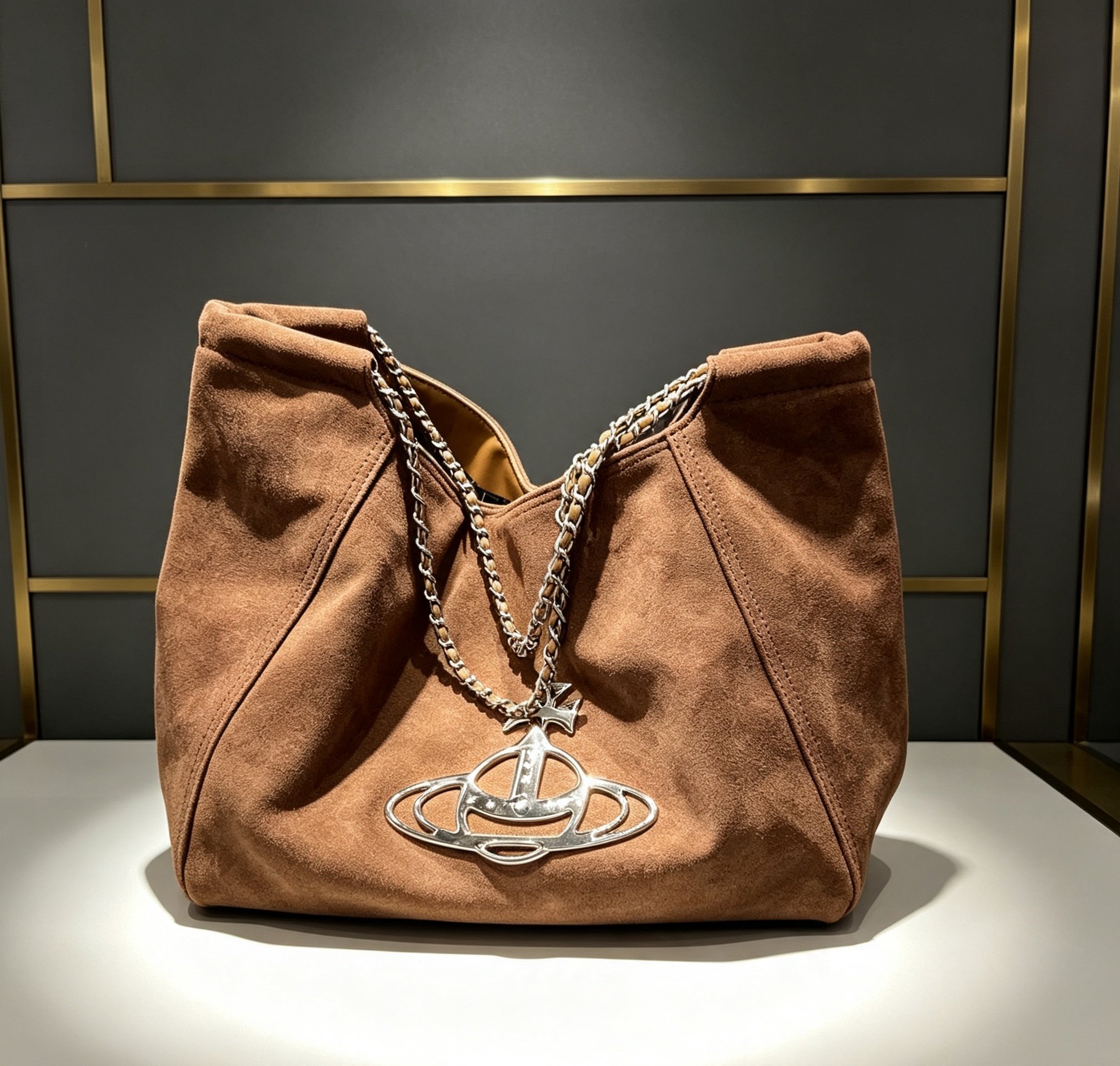 Vivienne Westwood オーブ スエード チェーントートバッグ