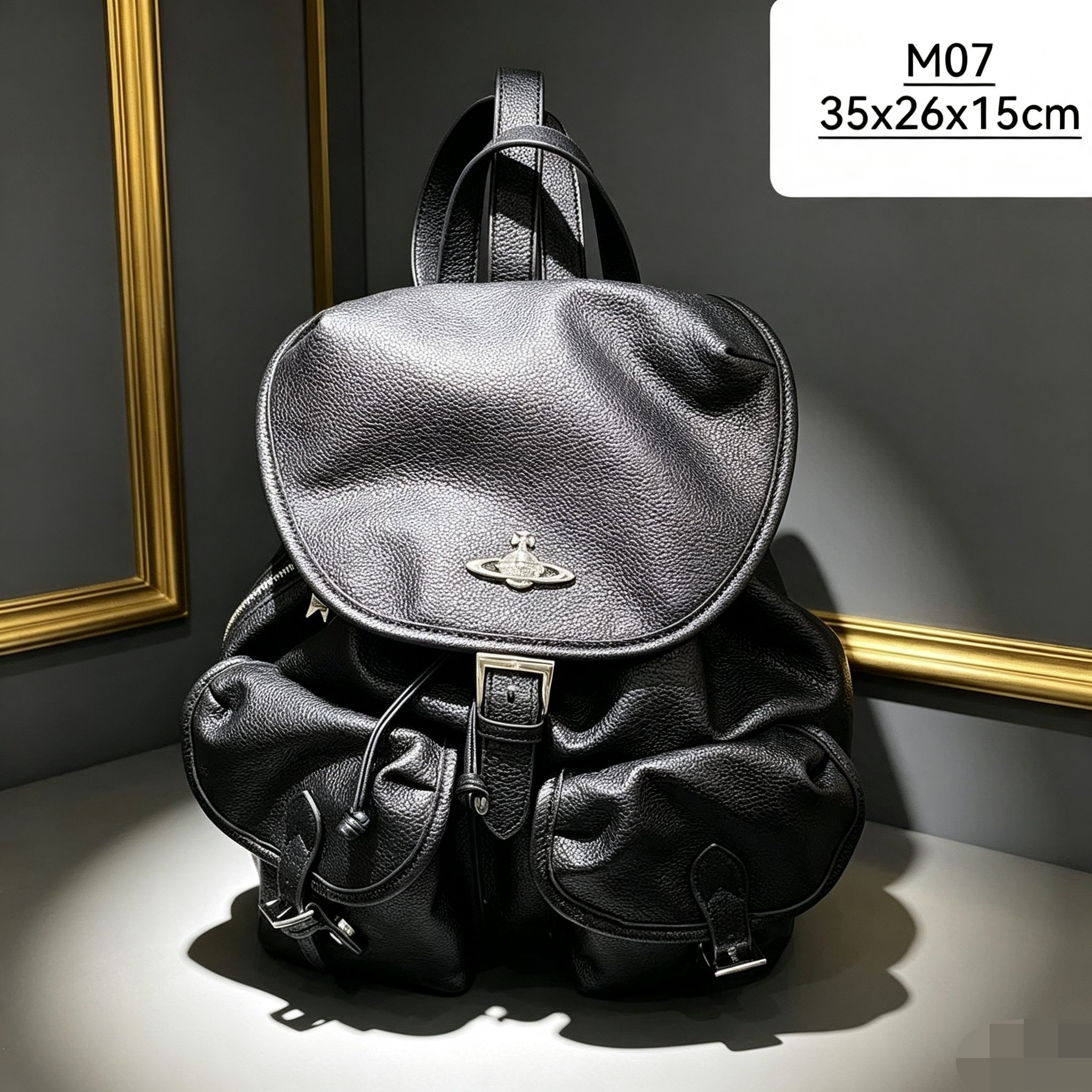 Vivienne Westwood オーブ リュックサック ブラック グレインレザー