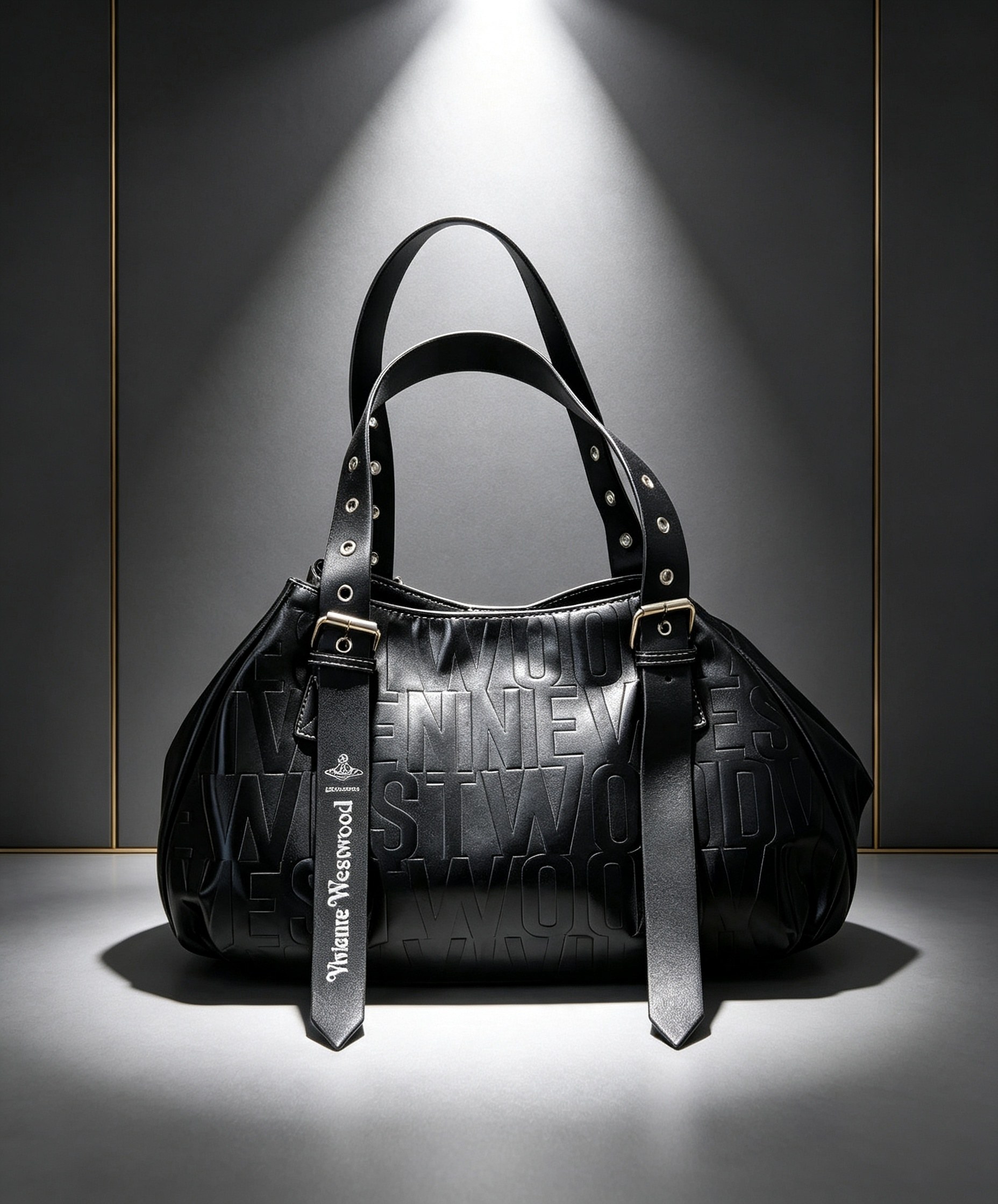 Vivienne Westwood ロゴエンボス トートバッグ ブラック