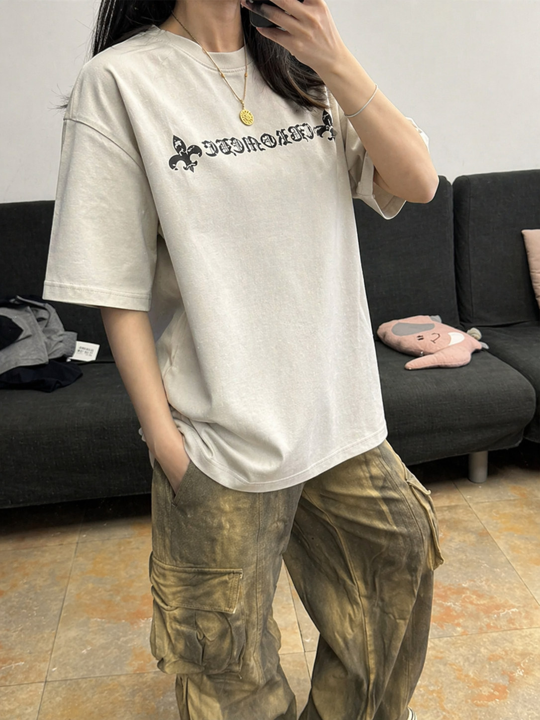 【Chrome Hearts】USA 人気 2025 新作 クラッククロスTシャツ ユニセックス 高品質 半袖