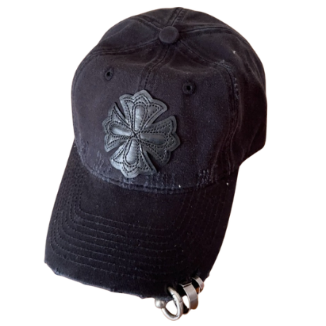 CHROME HEARTS クロスパッチ ダメージキャップ｜4カラー展開 ユニセックス帽子