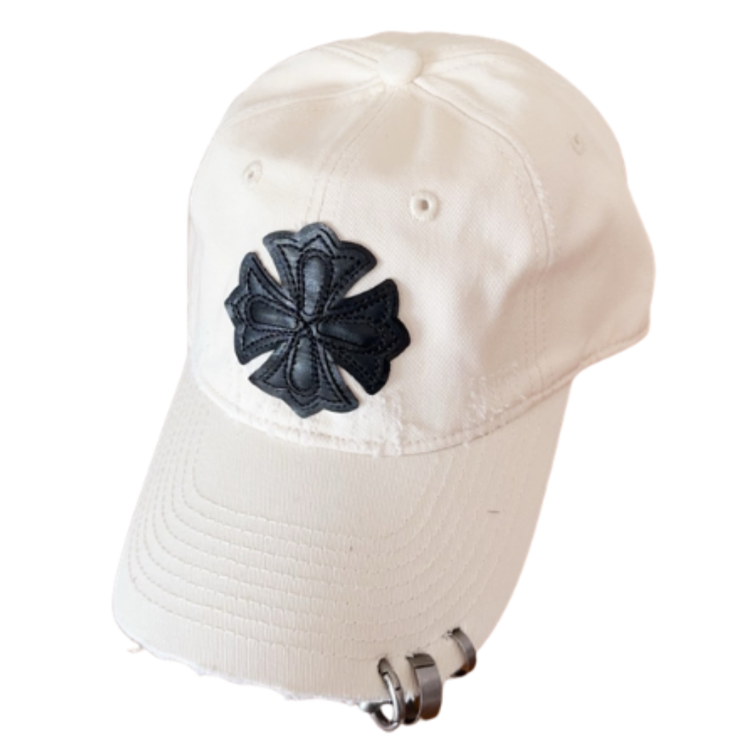 CHROME HEARTS クロスパッチ ダメージキャップ｜4カラー展開 ユニセックス帽子