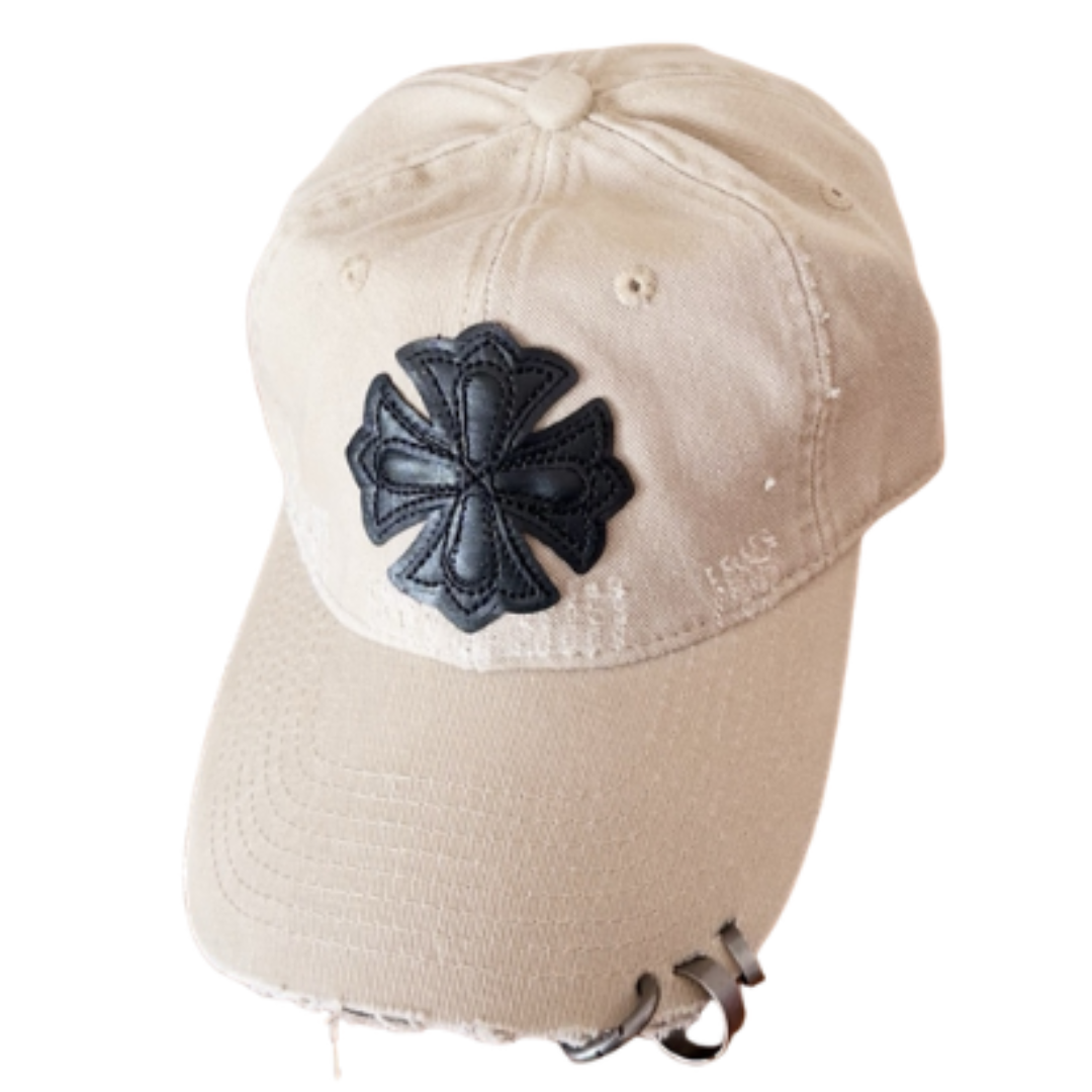 CHROME HEARTS クロスパッチ ダメージキャップ｜4カラー展開 ユニセックス帽子