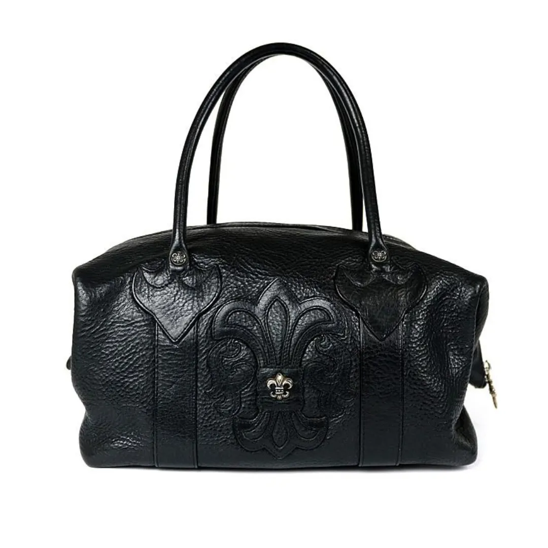 CHROME HEARTS クロムハーツ モニカ ハンドバッグ BSフレア レザー メンズ シルバー