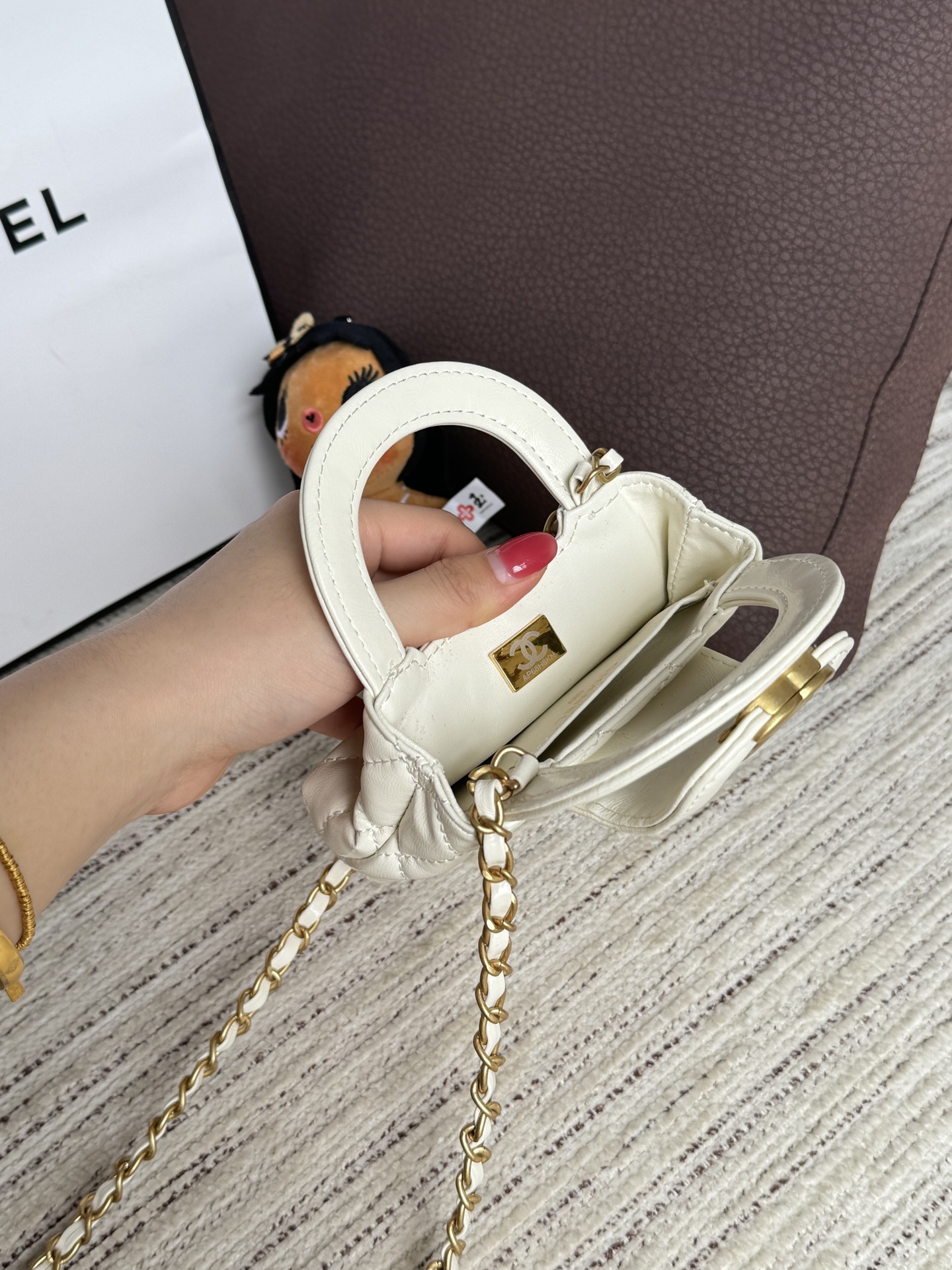 CHANEL シャネル 25C Kelly ケリー ミニ ハンドバッグ チェーンバッグ 12cm