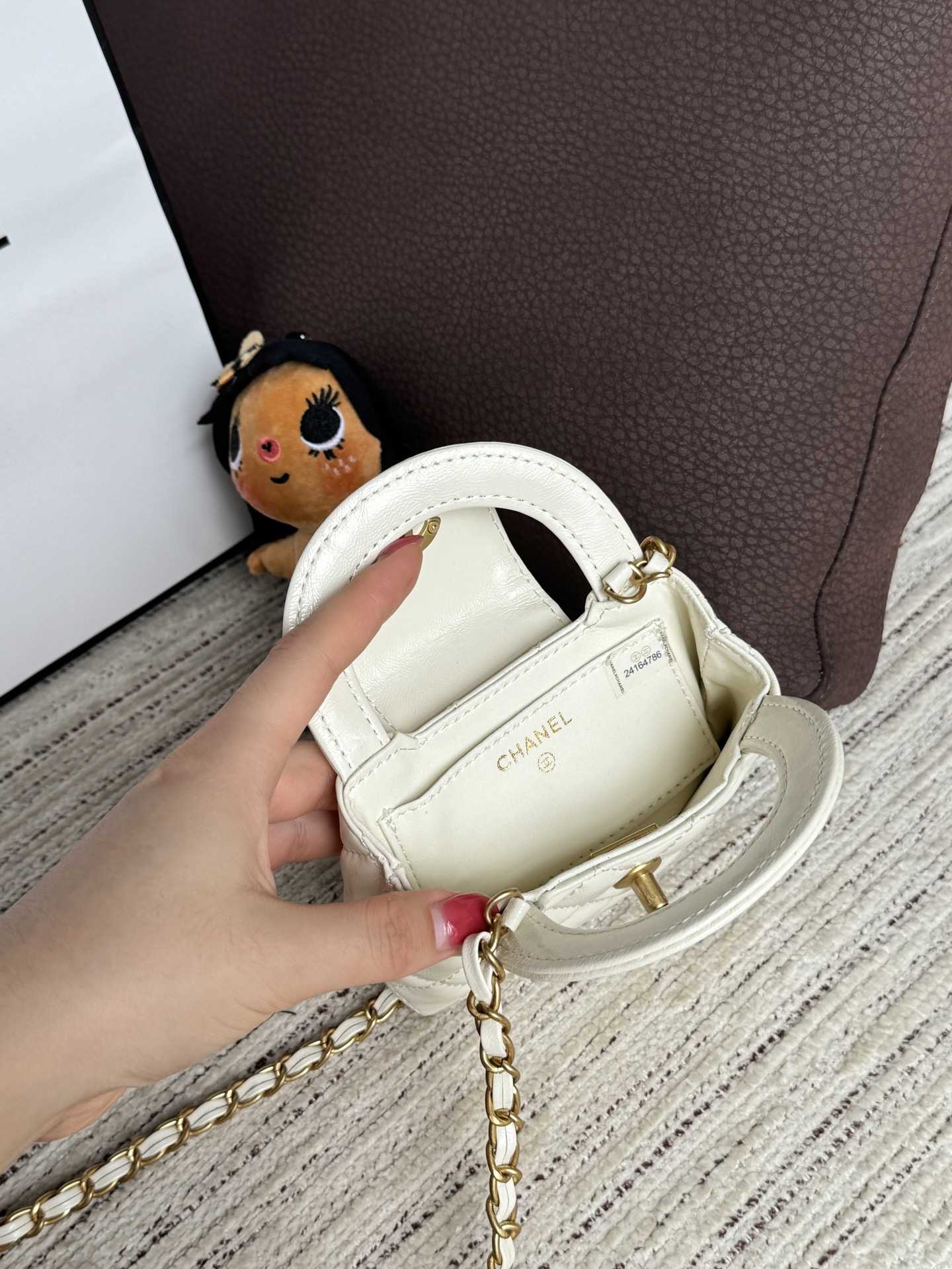 CHANEL シャネル 25C Kelly ケリー ミニ ハンドバッグ チェーンバッグ 12cm