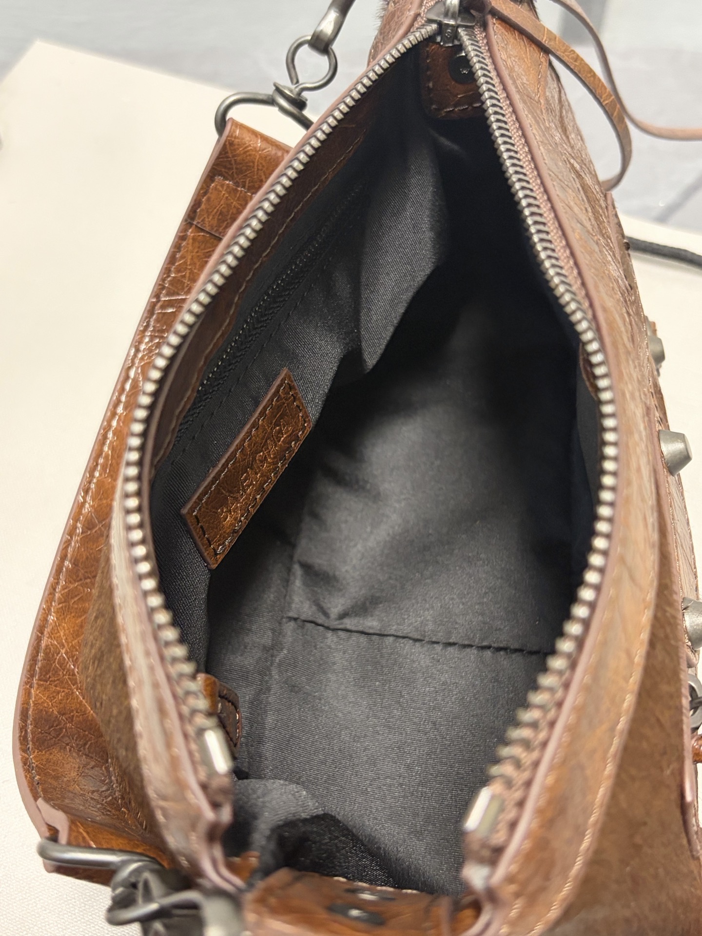 BALENCIAGA Le City ハラコ×カーフレザー ミニショルダーバッグ