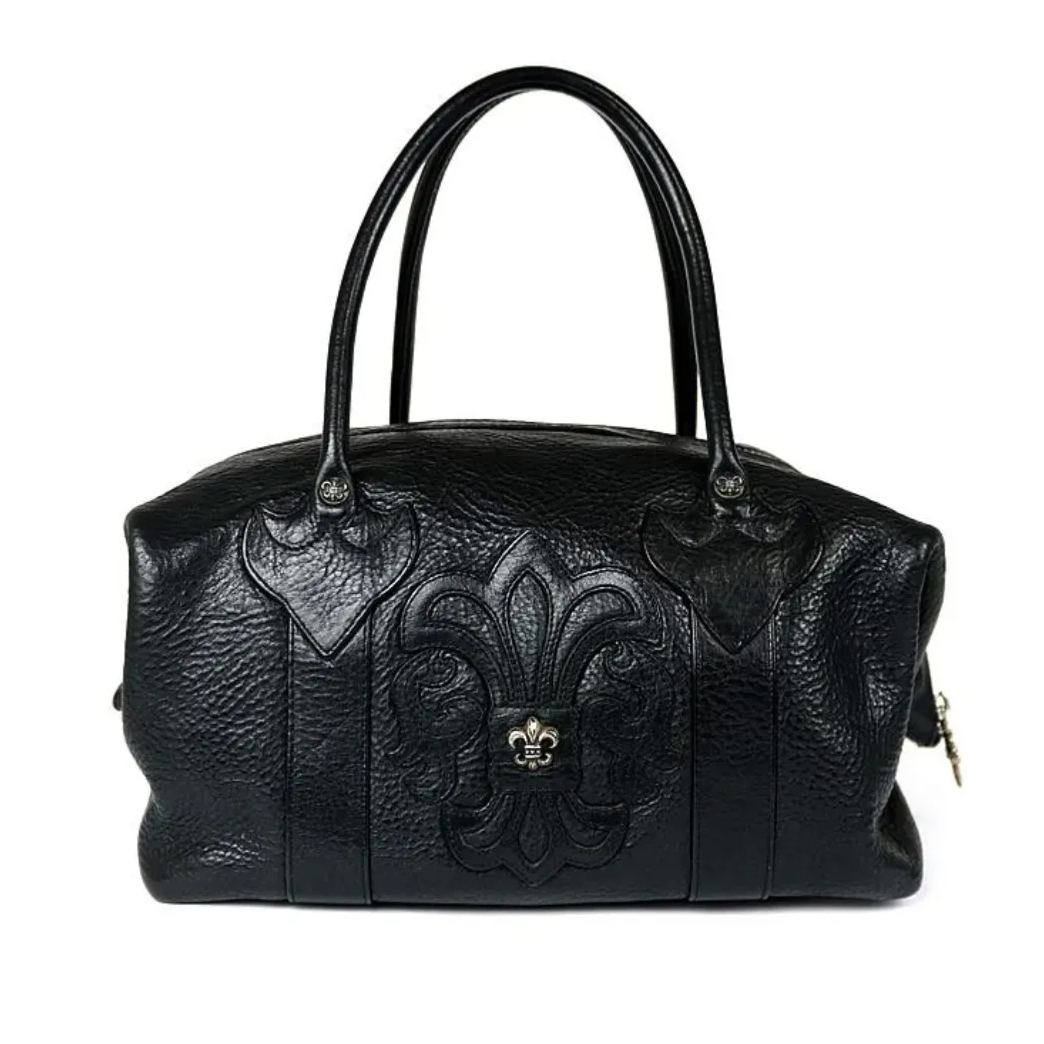 CHROME HEARTS クロムハーツ モニカ ハンドバッグ BSフレア レザー メンズ シルバー