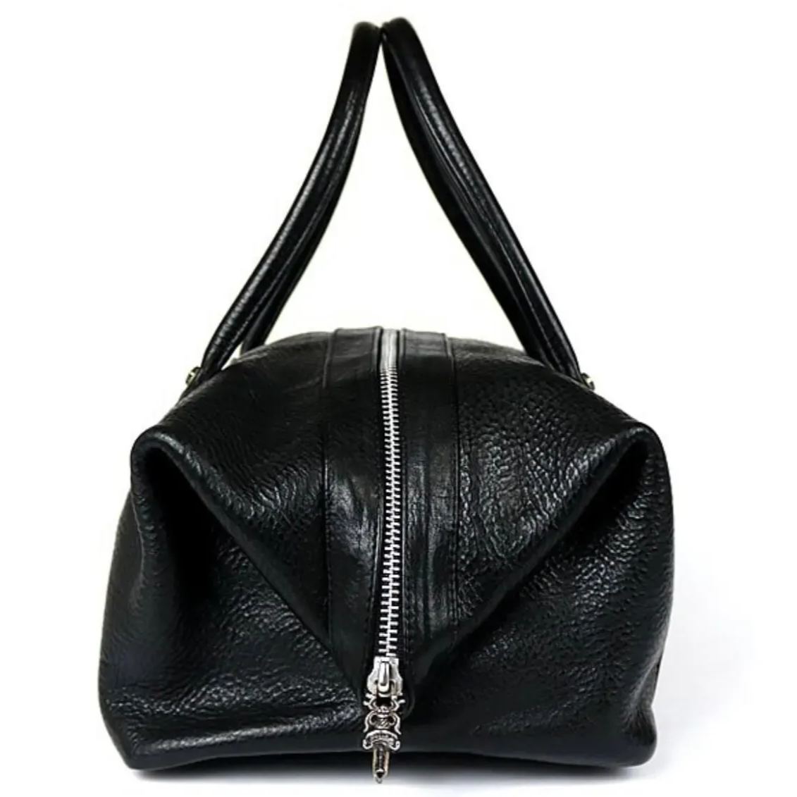 CHROME HEARTS クロムハーツ モニカ ハンドバッグ BSフレア レザー メンズ シルバー