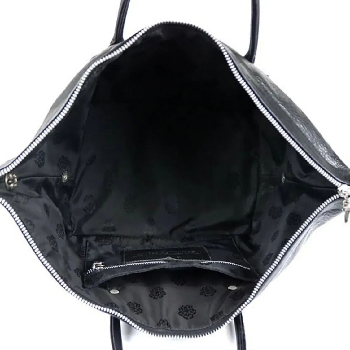 CHROME HEARTS クロムハーツ モニカ ハンドバッグ BSフレア レザー メンズ シルバー