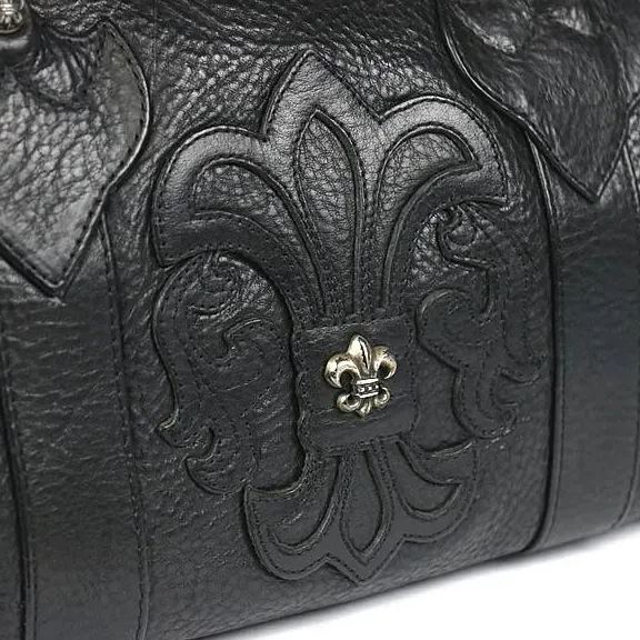 CHROME HEARTS クロムハーツ モニカ ハンドバッグ BSフレア レザー メンズ シルバー