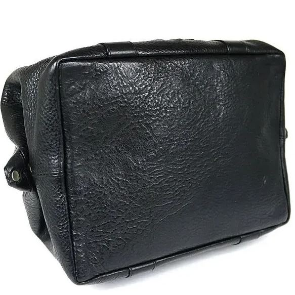 CHROME HEARTS クロムハーツ モニカ ハンドバッグ BSフレア レザー メンズ シルバー