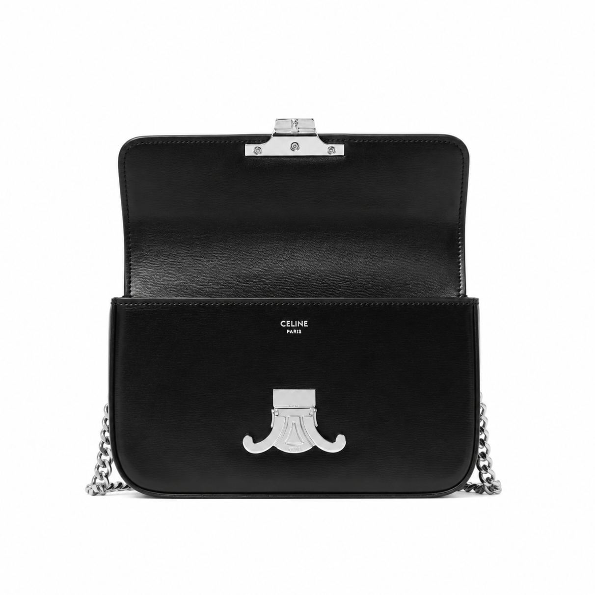 CELINE トリオンフ チェーンショルダーバッグ ブラック レディース 肩掛け 2WAY クラシックバッグ ギフトボックス付き