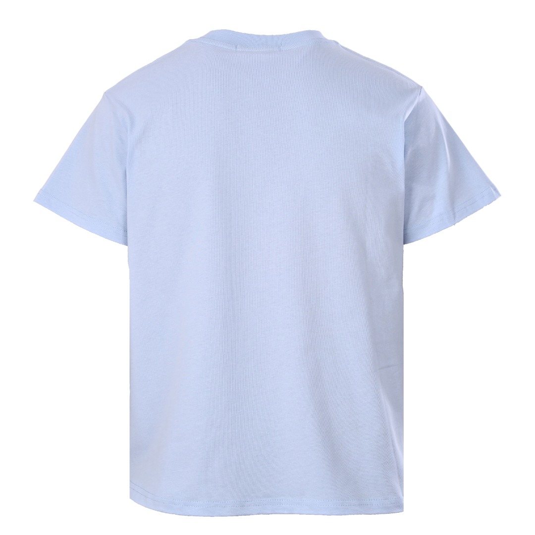 MARDI MERCREDI 韓国風 ダックスフンドプリント 半袖Tシャツ ライトブルー
