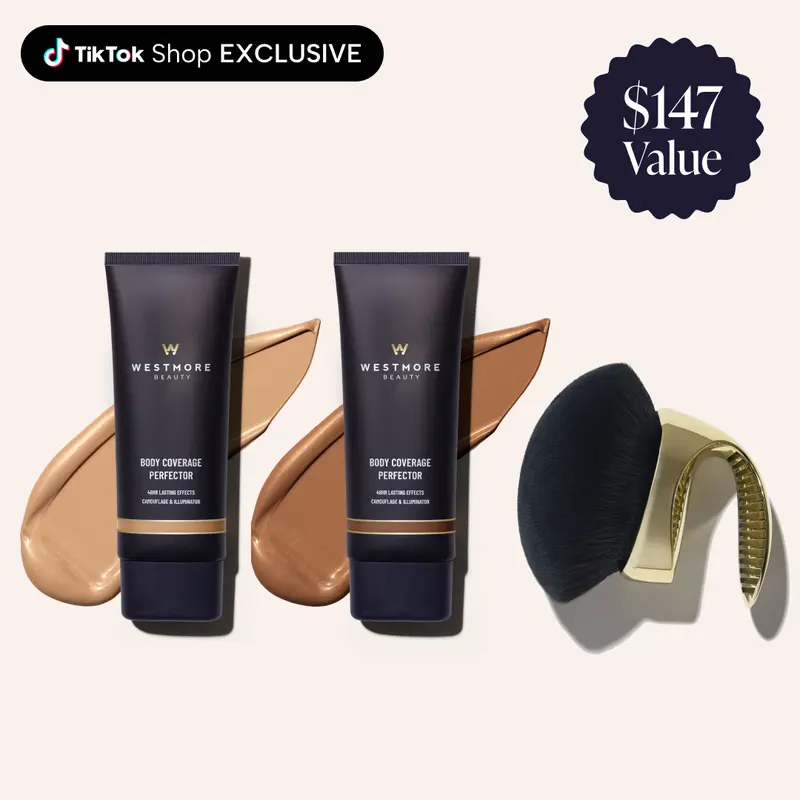 Westmore Beauty Body Coverage Perfector Twin Pack + X-Large Body Brush