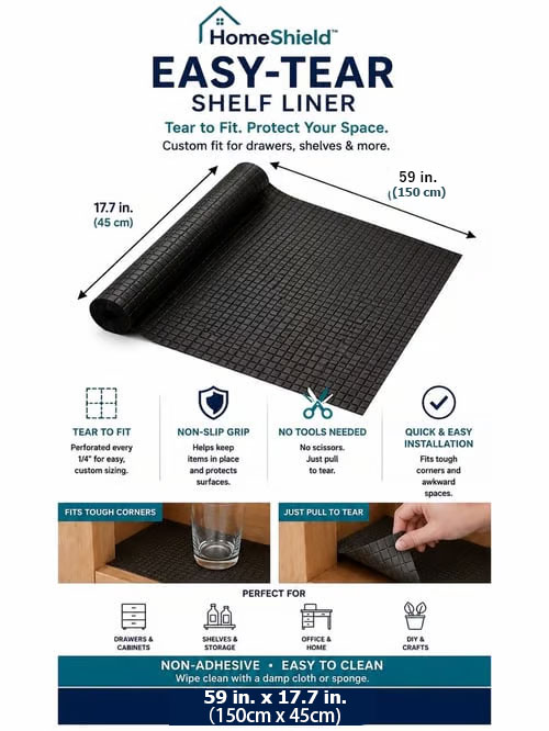 🚨📢 2026 VIRAL HOME HACK: Smart Grid Easy-Tear Shelf Liner Pack — Flash Sale Ends Tonight!