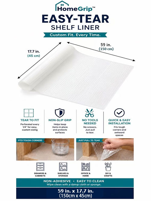 🚨📢 2026 VIRAL HOME HACK: Smart Grid Easy-Tear Shelf Liner Pack — Flash Sale Ends Tonight!