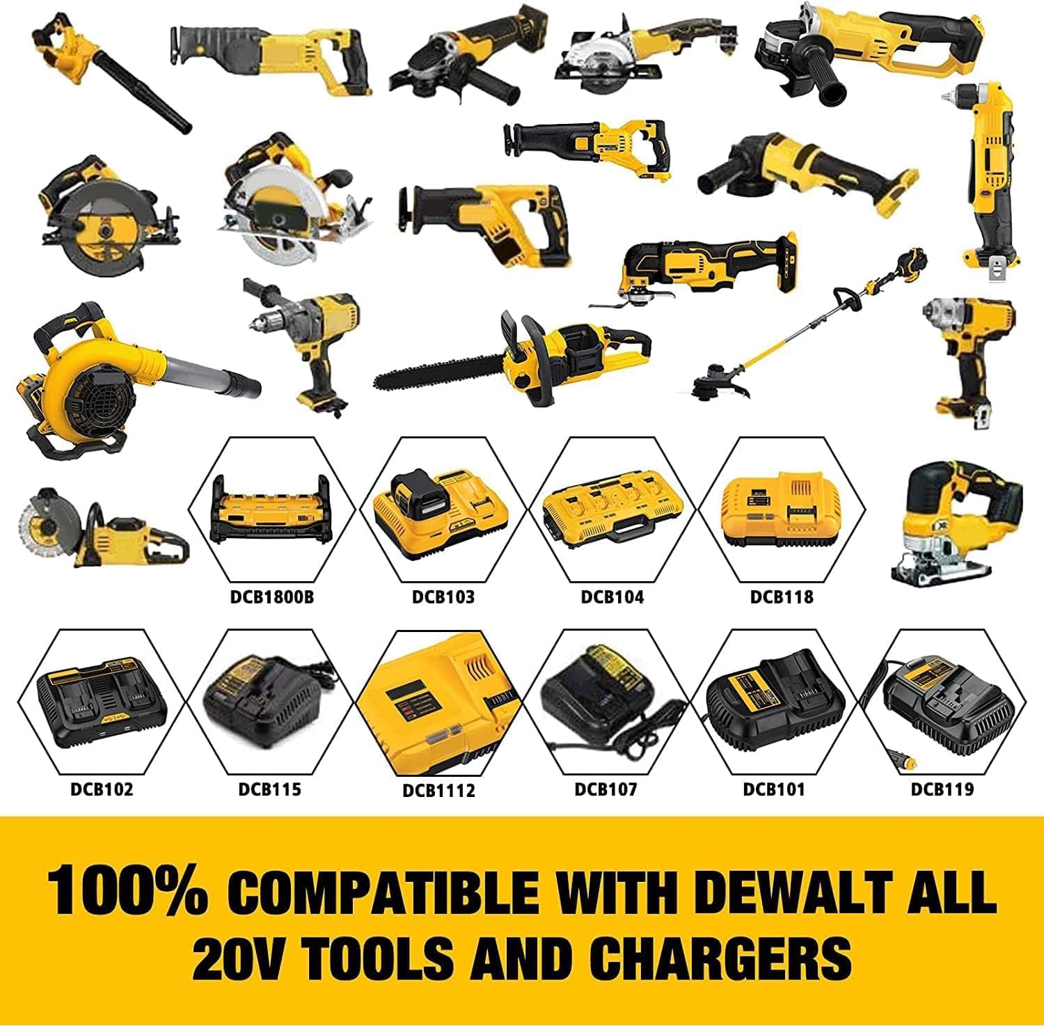 HOT SALE 50% OFF🔥8.0Ah Lithium Battery Replacement for Dewalt 20V Battery Lithium-ion MAX DCB200 DCD/DCF/DCG/DCS Series dewalt batteries