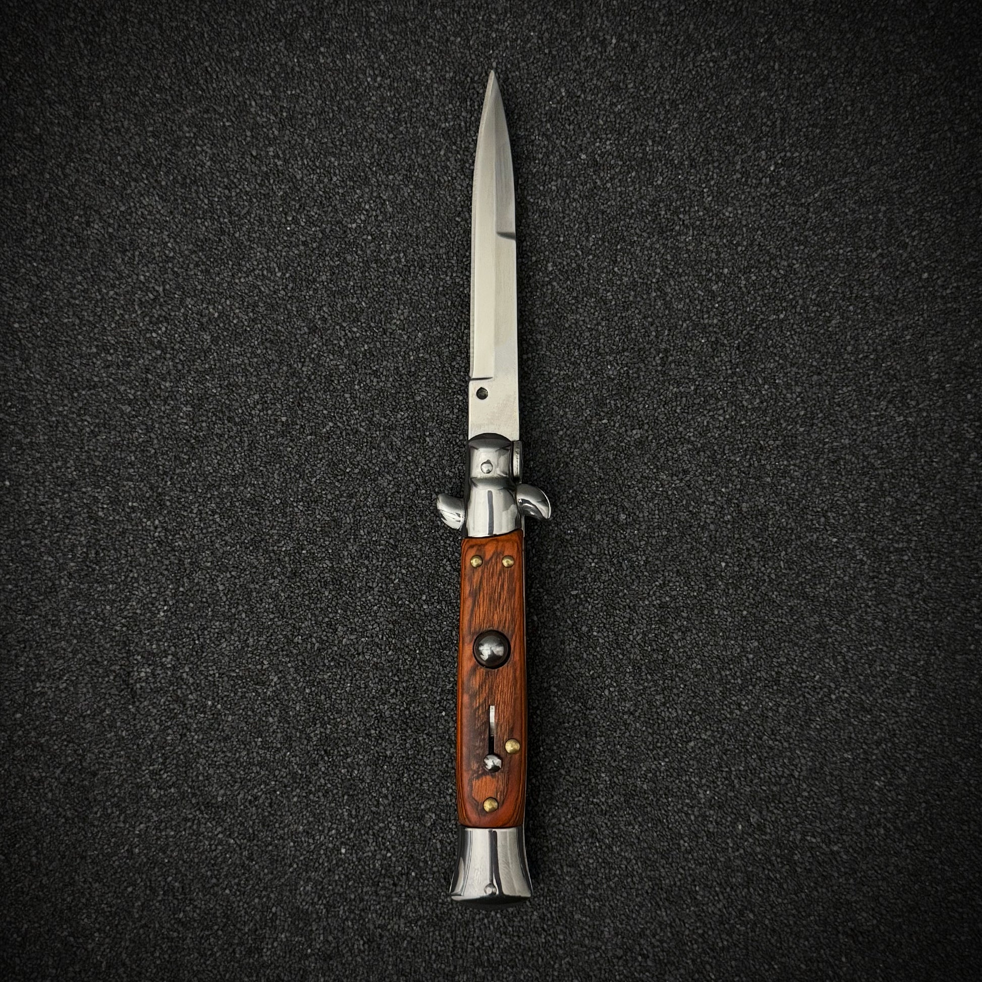 HOT SALE 60% OFF-🔥AKC 9" Italian Stiletto Wood Automatic Knife