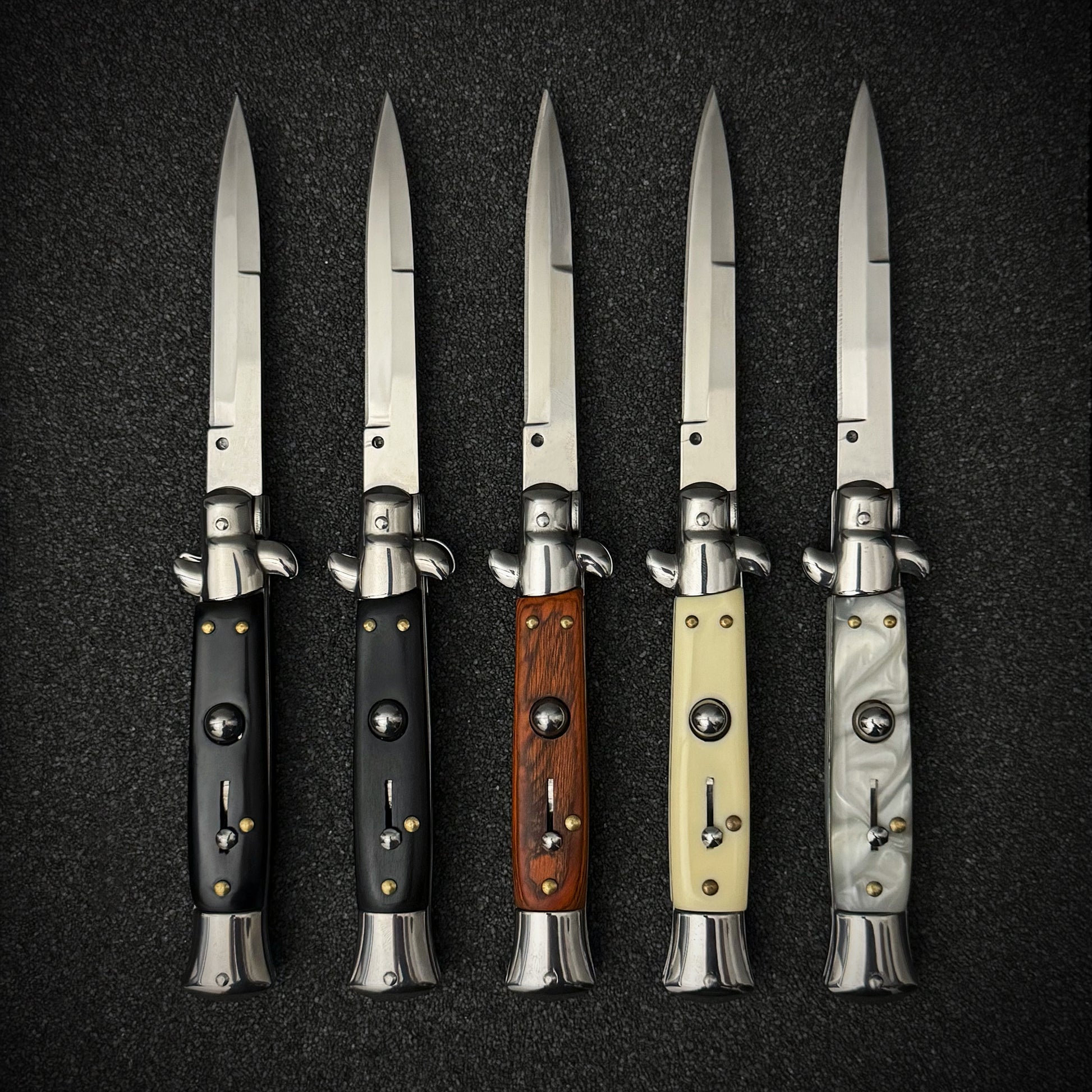 HOT SALE 60% OFF-🔥AKC 9" Italian Stiletto Wood Automatic Knife