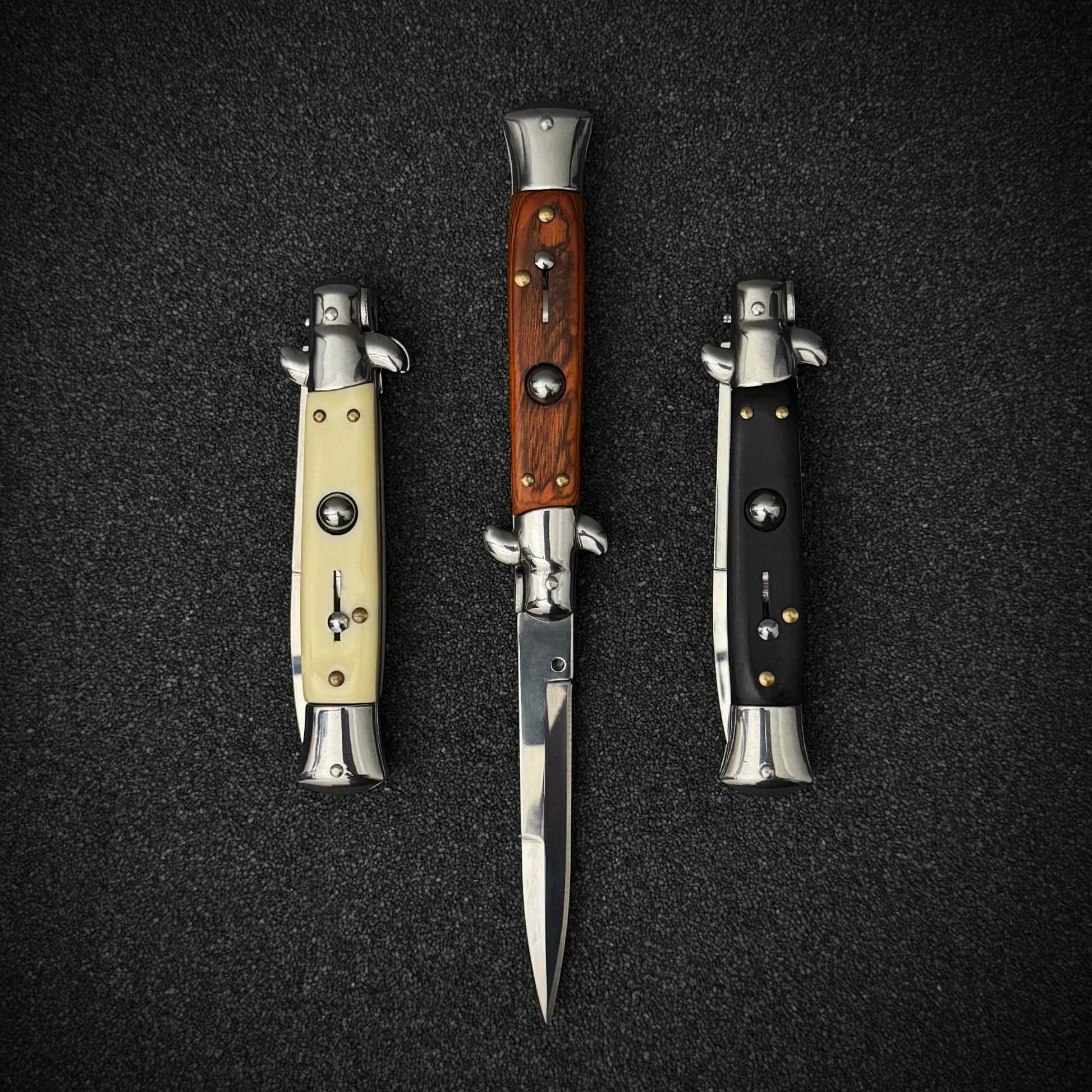 HOT SALE 60% OFF-🔥AKC 9" Italian Stiletto Wood Automatic Knife