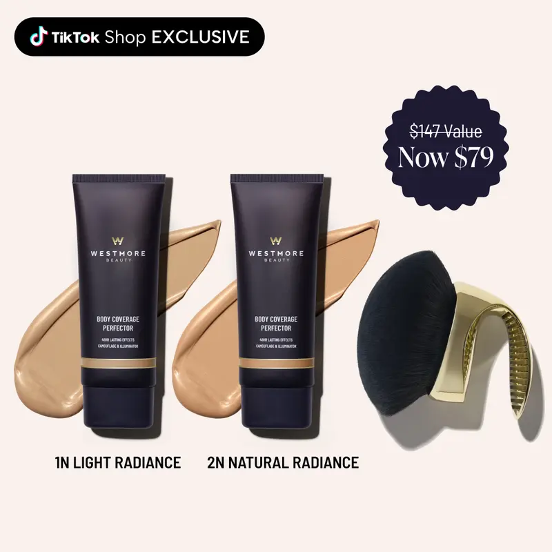Westmore Beauty Body Coverage Perfector Twin Pack + X-Large Body Brush