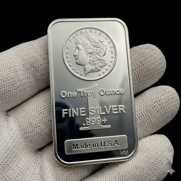 🔥Last Day 49% OFF - Highland Mint 1 oz Morgan Head .999+ Fine Silver Bar