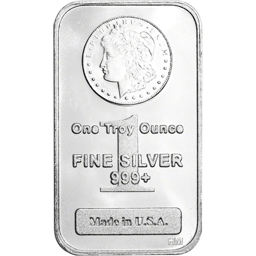 🔥Last Day 49% OFF - Highland Mint 1 oz Morgan Head .999+ Fine Silver Bar