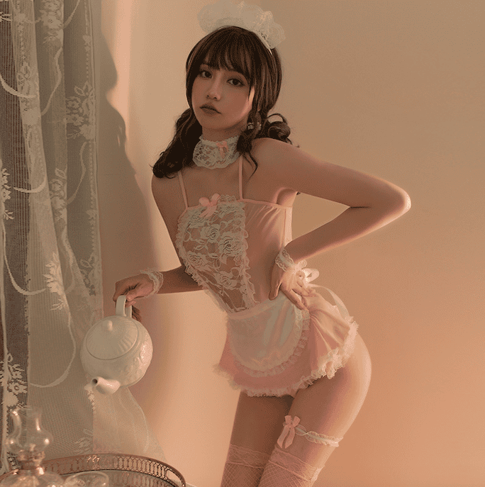 純情小女僕套裝 - 黑 ( #111111 )-Toys-L.HK