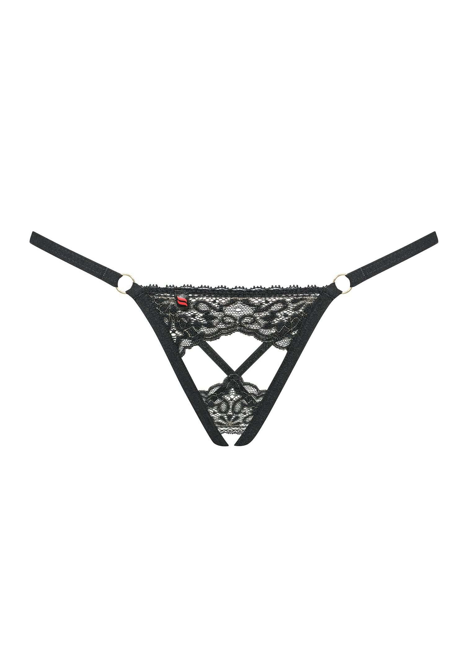 Obsessive夜襲禁區開襠T-back ( #MESHLOVE )-Toys-L 玩巨撚