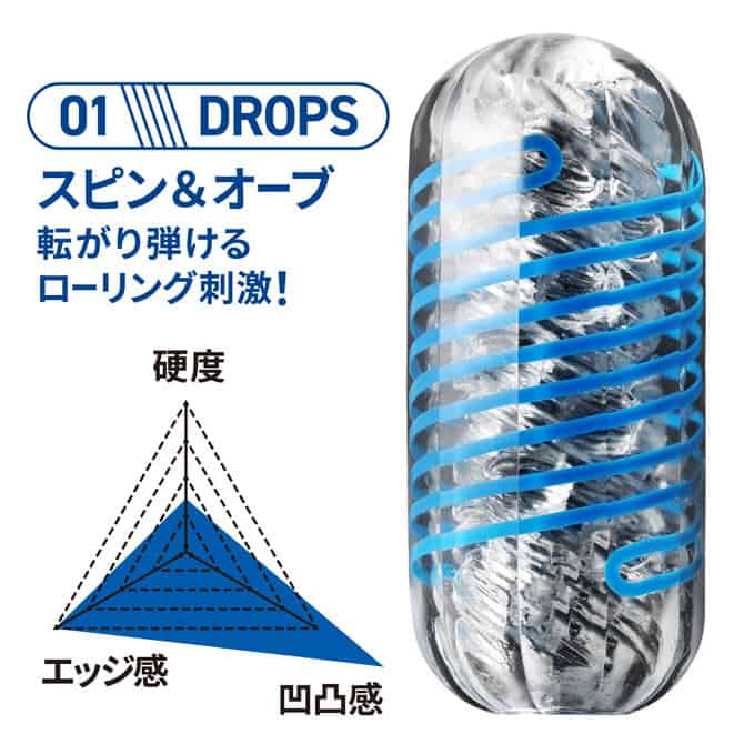 🇯🇵 Tenga Spinner DX 豪華版迴旋吸啜飛機膠 - 01 DROPS / 02 BUMPS / 03 STEPS-Toys-L.HK